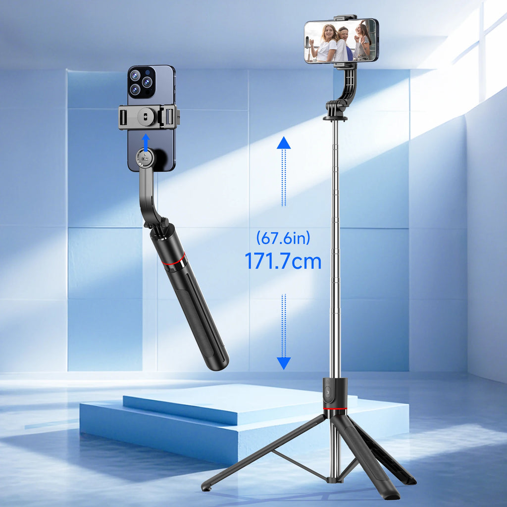 F15 Wireless Selfie Stick Tripod - 68 Inch Extendable with Bluetooth Remote